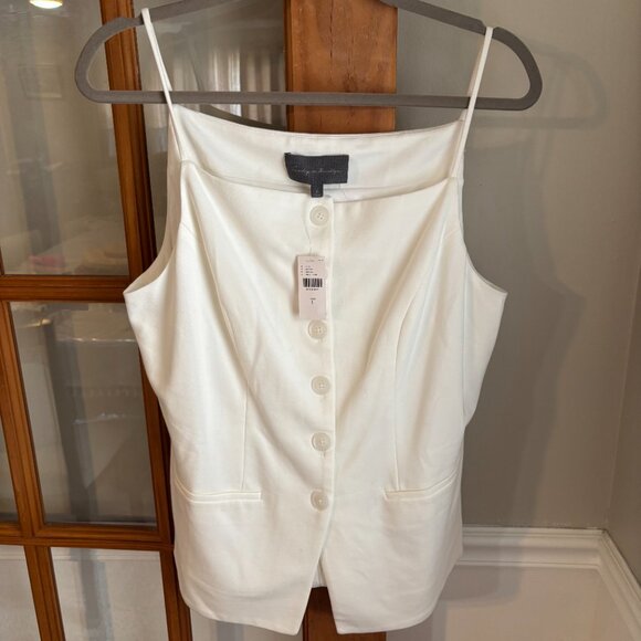 Anthropologie White Button-Down Top - Picture 6 of 14